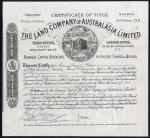 Australia: Land Company of Australasia Limited, £5 shares, [1891], #210, lovely vignette in centre o