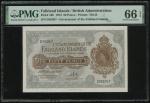 Falkland Islands, 50 pence, 20.2.1974, serial number D55057, (Pick 10b), PMG 66EPQ Gem Uncirculated 