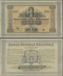 Banca Agricola Nazionale, specimen 500 lire, ND (1870), blue and black on orange underprint, Italia 