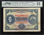 MOZAMBIQUE. Banco Nacional Ultramarino. 20 Escudos, 1921. P-70b. MZ70b. PMG Choice Fine 15.