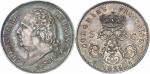 Louis XVIII (1814-1824). 5 centimes 1824, Paris, piéfort essai en argent, émission générale pour les