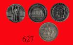 1935、38、47年美国金属纪念章，一组四枚高评品U.S.A.: group of 4 pcs AR-plated & Nickel  medals of Ct Tercentenary (2), 