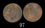 1877年香港维多利亚铜币一仙，十四珠1877 Victoria Bronze 1 Cent (Ma C3, Type I), 14 pearls. PCGS MS63BN 金盾