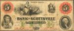 Scottsville, Virginia. Bank of Scottsville. April 18, 1861. $5. Choice Fine.