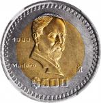 MEXICO. Bimetallic 500 Pesos Pattern, 1988-Mo. Mexico City Mint. NGC MS-64.