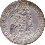 1701年奥地利1塔勒。霍尔铸币厂。利奥波德一世。 AUSTRIA. Taler, 1701. Hall Mint. Leopold I. PCGS AU-55.
