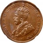AUSTRALIA. Penny, 1914. London Mint. NGC AU-58 BN.