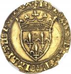 FRANCE / CAPÉTIENSCharles VII (1422-1461). Écu d’or à la couronne 1er type, 3e émission ND (1424), T