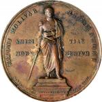 COLOMBIA. Simon Bolivar/Abolition of Slavery Bronze Medal, 1846. ALMOST UNCIRCULATED Details. Rim Br