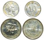 Hong Kong, error 10cents (1992) and 50cents (1998), both seem to be missing the brass component in i