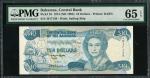 Central Bank of Bahamas, $10, 1992, serial number J917139, blue, flamingos at left, Queen Elizabeth 