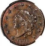 1828 Matron Head Cent. N-10. Rarity-1. Small Wide Date. MS-64 BN (NGC).