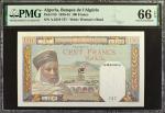 ALGERIA. Banque de lAlgérie. 100 Francs, 1939-45. P-85. PMG Gem Uncirculated 66 EPQ.