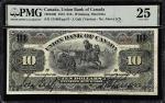 CANADA. Union Bank of Canada. 10 Dollars, 1912. CH #730-16-08. PMG Very Fine 25.