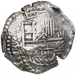 Potosi, Bolivia, cob 8 reales, Philip III, assayer M, Grade 2.