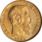 BELGIUM. 20 Francs, 1882. NGC MS-65.