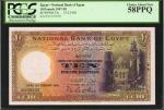 EGYPT. National Bank of Egypt. 10 Pounds, 1947-50. P-23c. PCGS Choice About New 58 PPQ.