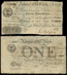 Andover Old Bank (Joseph Wakeford, William Wakeford & Robert Wakeford), ｣1 (2), 1820,1825, black and