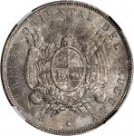 URUGUAY. Peso, 1895. NGC MS-66.