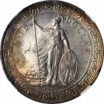 1902-C年英国贸易银元站洋一圆银币加尔各答铸币厂 GREAT BRITAIN. Trade Dollar, 1902-C. Calcutta Mint. Edward VII. NGC MS-64