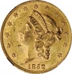 1852 Liberty Head Double Eagle. AU-55 (NGC).