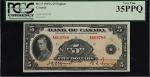 CANADA. Bank of Canada. 5 Dollar, 1935A. BC-5. PCGS Currency Very Fine 35 PPQ.