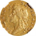 GREAT BRITAIN. 1/2 Guinea, 1688. London Mint. James II. NGC EF-40.