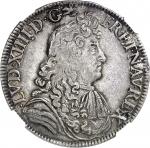 FRANCE / CAPÉTIENSLouis XIV (1643-1715). Écu à la cravate, 2e émission par F. Warin 1680, X, Amiens.