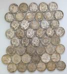 Savoia coins and medals Lotto di 45 pezzi da 1 lira in AG come da foto. Da esaminare. Non si accetta