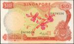1972年新加坡货币发行局拾圆。About Uncirculated.