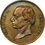 Undated (1859) Sages Numismatic Gallery Token. No. 1, Charles I. Bushnell. Original. Bowers-1. Die S