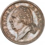 FRANCELouis XVIII (1814-1824). Essai de 5 francs en bronze à la lettre B et petit lion, par Michaut 