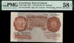 Bank of England, Basil Gage Catterns (1929-1934), 10 shillings, ND (1930), serial number V42 621840,