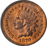 1870 Indian Cent. Bold N. Snow-26a. Doubled Die Reverse. MS-65 RB (PCGS). OGH--First Generation.