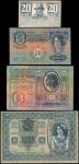 ROMANIA. Lot of (4). Mixed Banks. Mixed Denominations, 1902-19. P-R4, R9, R21 & Unlisted. Very Fine 