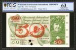 SWITZERLAND. Schweizerische Nationalbank. 50 Franken, 1972. P-48s. Specimen. PCGS GSG Choice Uncircu