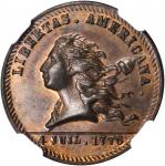 Pennsylvania--Philadelphia. "1776" (1876) Lingg & Bro. Rulau Pa-Ph 220 B, Miller-Pa 300. Copper. 23 