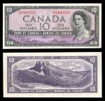 Canada. Bank of Canada. $10 1954. G/D 1400233. Beattie-Coyne, "Devil s Face." 32b. Choice Uncirculat