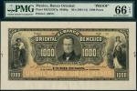 El Banco Oriental de Mexico, proof, 1000 pesos, ND (1901-14), black on orange and yellow underprint,