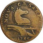 1786 New Jersey Copper. Maris 15-J, W-4815. Rarity-4. Wide Shield. VG-10 (PCGS).