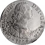 MEXICO. 8 Reales, 1804-Mo TH. Mexico City Mint. Charles IV. NGC GENUINE.