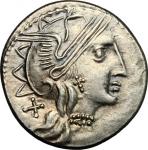The Roman Republic, C. Thalna.. AR Denarius, Celtic imitation, after 154 BC. Davis Class A, Group I 