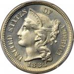 1883 Nickel Three-Cent Piece. Proof-68+ (PCGS). CAC.