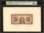 COLOMBIA. Banco de la Republica. 100 Pesos Oro, July 20, 1928. P-375Ap Face & Back Proofs. PMG Choic