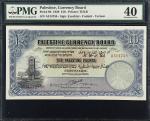 PALESTINE. Palestine Currency Board. 10 Pounds, 1929. P-9b. PMG Extremely Fine 40.