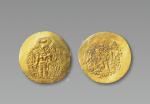 13872  贵霜王朝韦苏提婆一世金币一枚，直径：36.75mm，重：7.74g，极美品