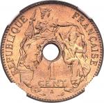 INDOCHINEIIIe République (1870-1940). 1 cent 1899, A, Paris.