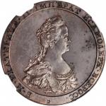 RUSSIA. Death of Catherine II Bronze Medal, 1796. By C. Kuechler. NGC PROOF-62 BN.