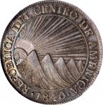 GUATEMALA. Central American Republic. 8 Reales, 1840/37-NG MA/BA. Nueva Guatemala Mint. NGC MS-62.