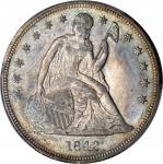 1842 Liberty Seated Silver Dollar. MS-63 (PCGS).